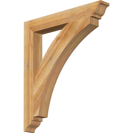 Ekena Millwork Thorton Traditional Rough Sawn Bracket, Western Red Cedar, 4"W x 30"D x 34"H BKT04X30X34THR01RWR